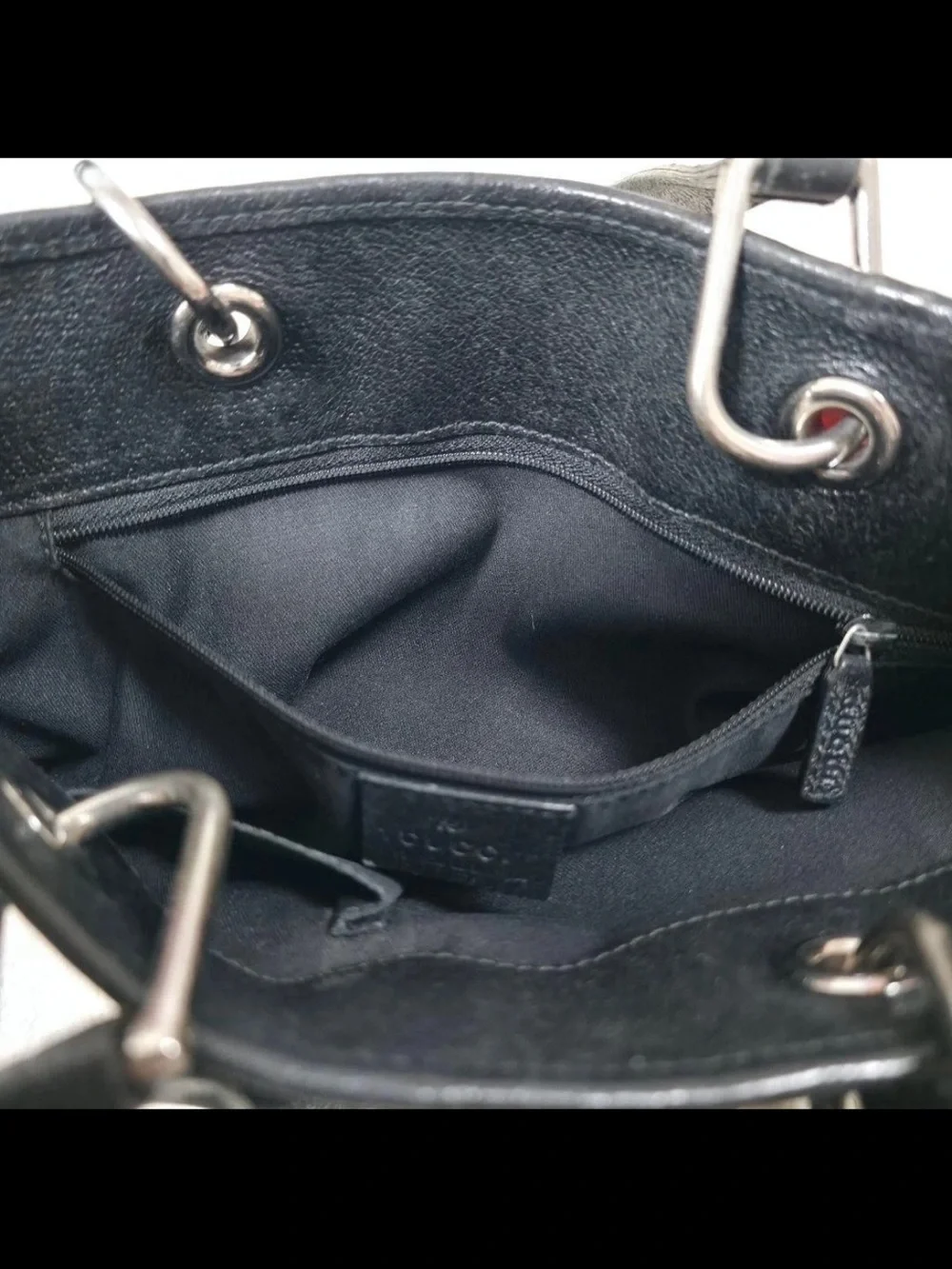 Gucci Black GG Canvas Tote with Double Shoulder Straps